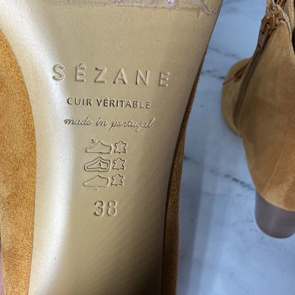 Sezane Alicia High Heel Leather Boots Size US 7 - Picture 10 of 15